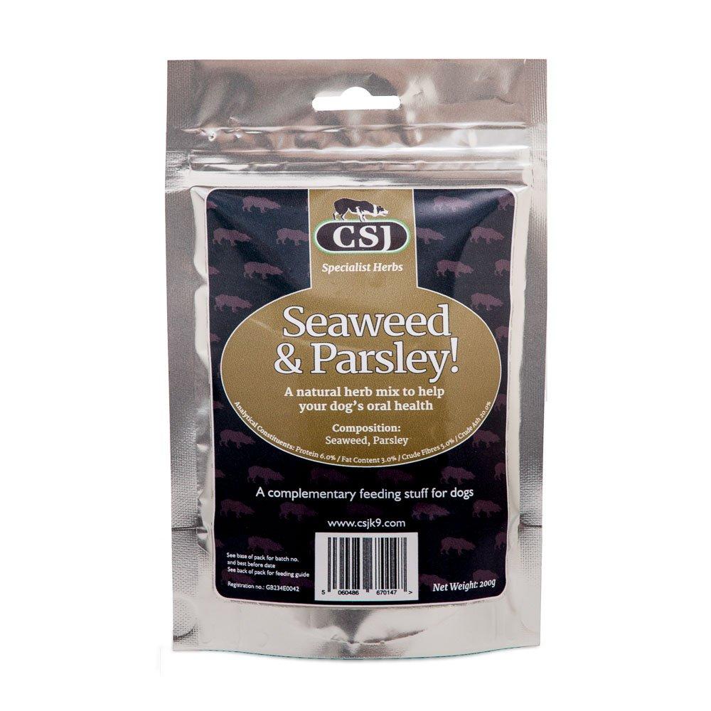 CSJ Seaweed & Parsley A Herbal Blend To Help Dog Breath And Aid Oral Health (200g) - PawsPlanet Australia