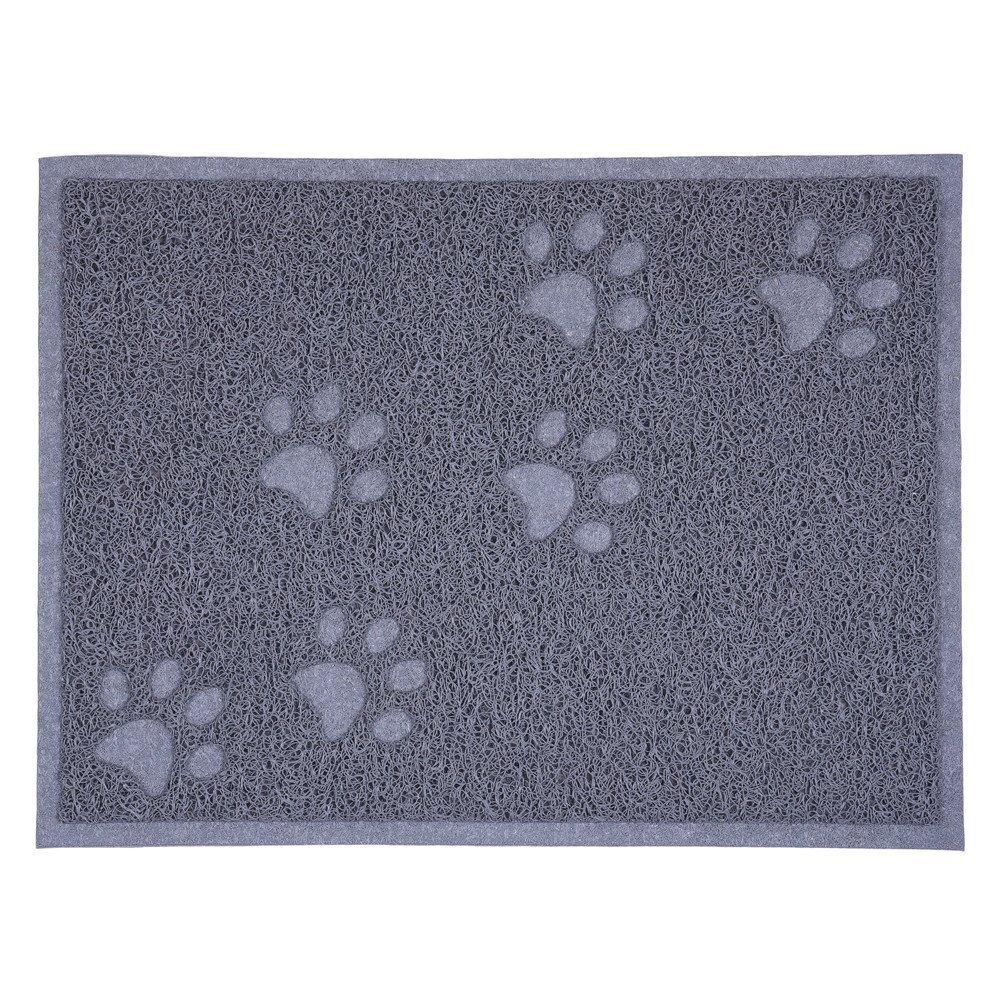 KINGCOO Cat Litter Box Mat, Waterproof Cat Litter Mat Catcher Trapper Table Food Mat Dog Cat,PVC 30 x 40 CM (Grey) Grey - PawsPlanet Australia