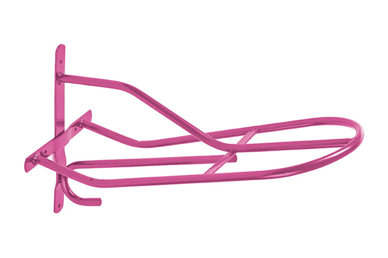 Perry Equestrian No.524 Wall Mounted Standard Saddle Rack, Pink - PawsPlanet Australia