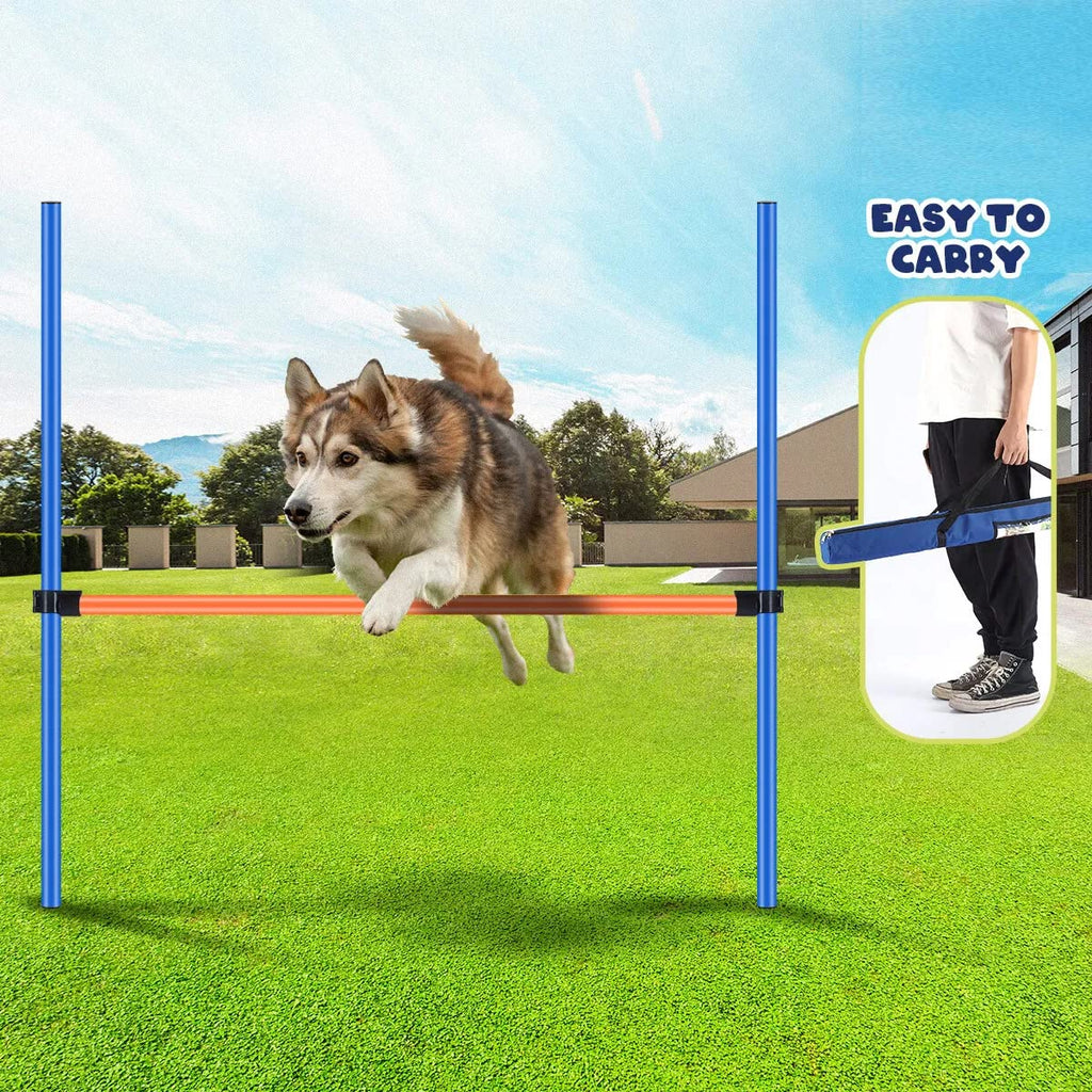 PAWISE Pet Dogs Outdoor Games Agility Exercise Training Equipment Agility Starter Kit Jump Hoop Hurdle Bar Agilityhurdle - PawsPlanet Australia