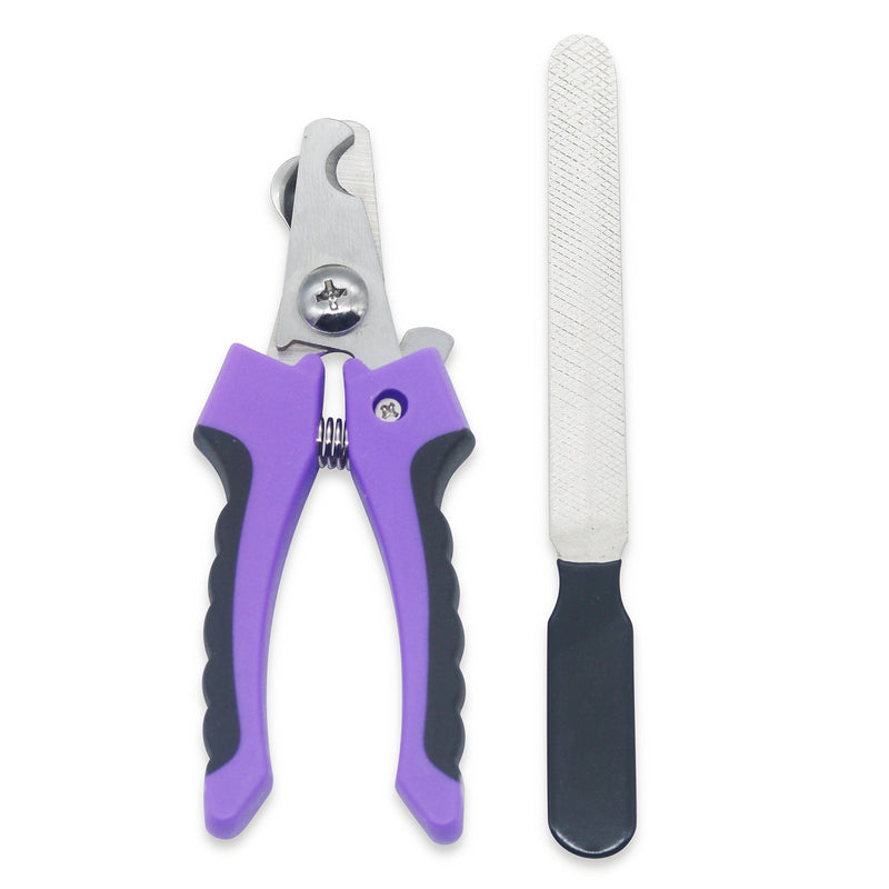 vitazoo Dog Nail Clippers from stainless steel in purple and black - claw clippers, pet nail clippers for dogs, cats and small animals | Easy and safe handling for precise results! - PawsPlanet Australia