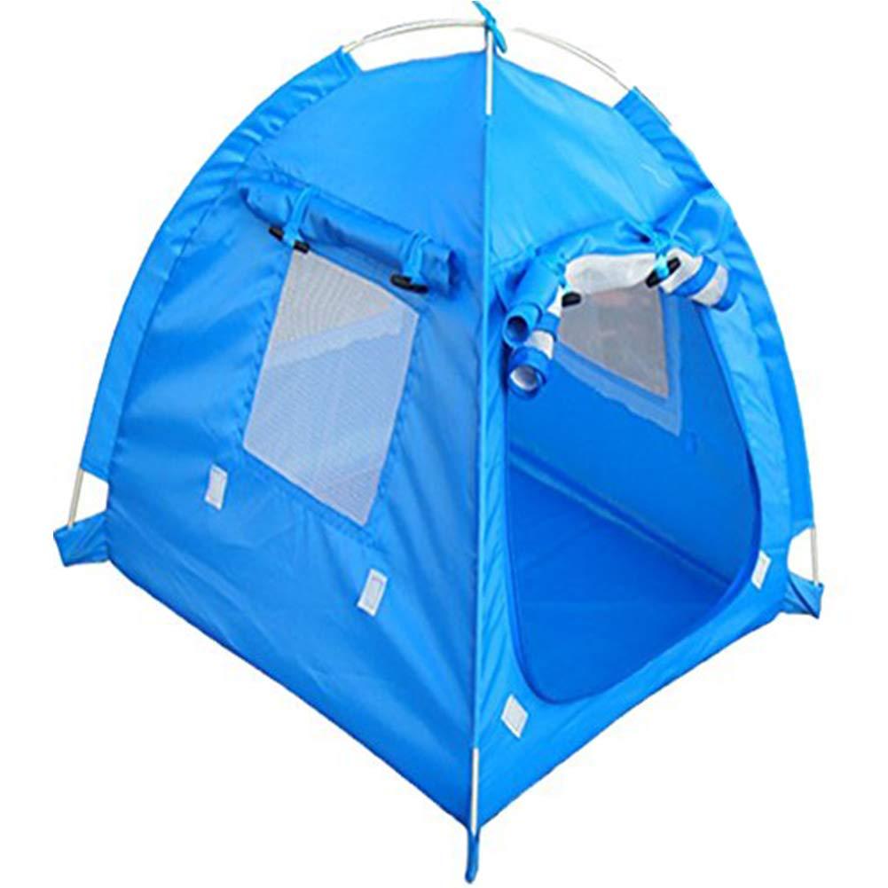 Da Jia Inc Breathable Washable Pet Puppy Kennel Dog Cat Folding Indoor Outdoor House Bed Tent(Blue,M) M Blue - PawsPlanet Australia