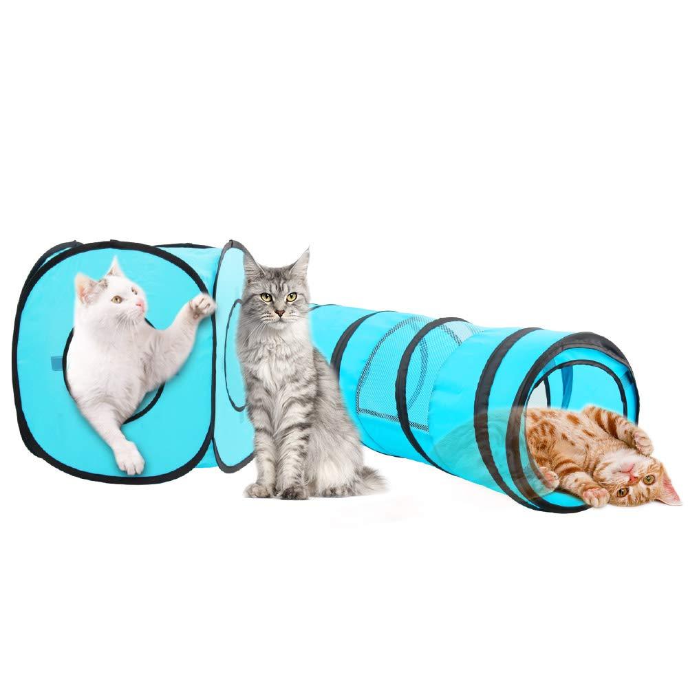 ALL FOR PAWS Pawise Cat Toys Cat Tunnel and Cat Cube Pop Up Collapsible Kitten Indoor Outdoor Toys - PawsPlanet Australia