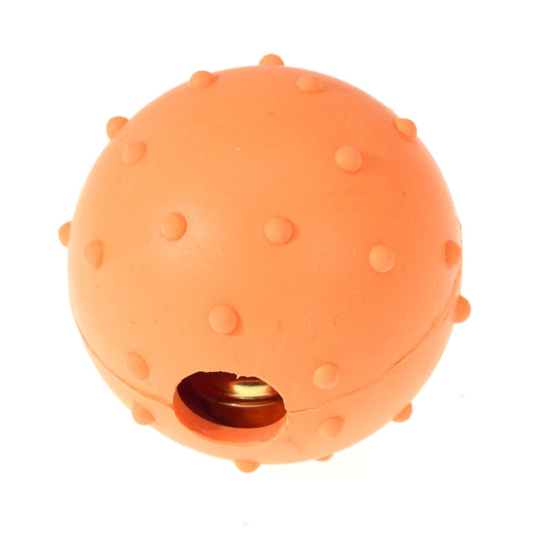 Chapuis Upholstery Orange Natural Rubber Bell Sound Ball for Dogs Diameter 5 cm Size S - PawsPlanet Australia