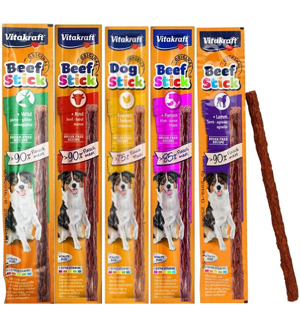 Vitakraft 10 Stick Variety Pack Beef Sticks Dog Treats - PawsPlanet Australia