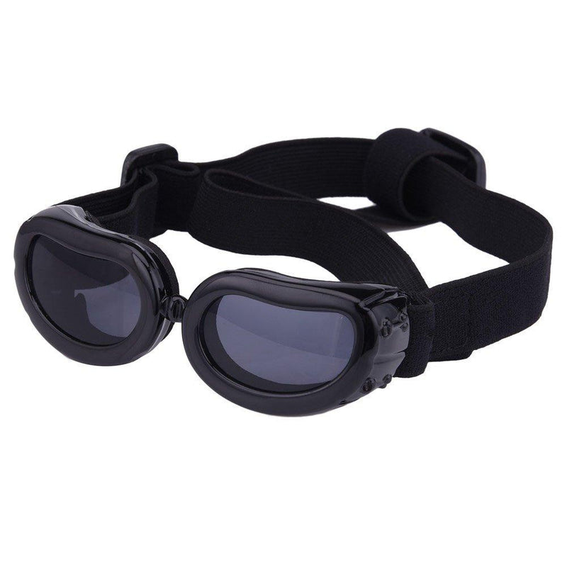 Outdoor Dog Sunglasses Anti-UV Eye Protection Goggles Waterproof Windproof Anti-Fog for Small Pet Puppy Dog Cat (Black) Black - PawsPlanet Australia