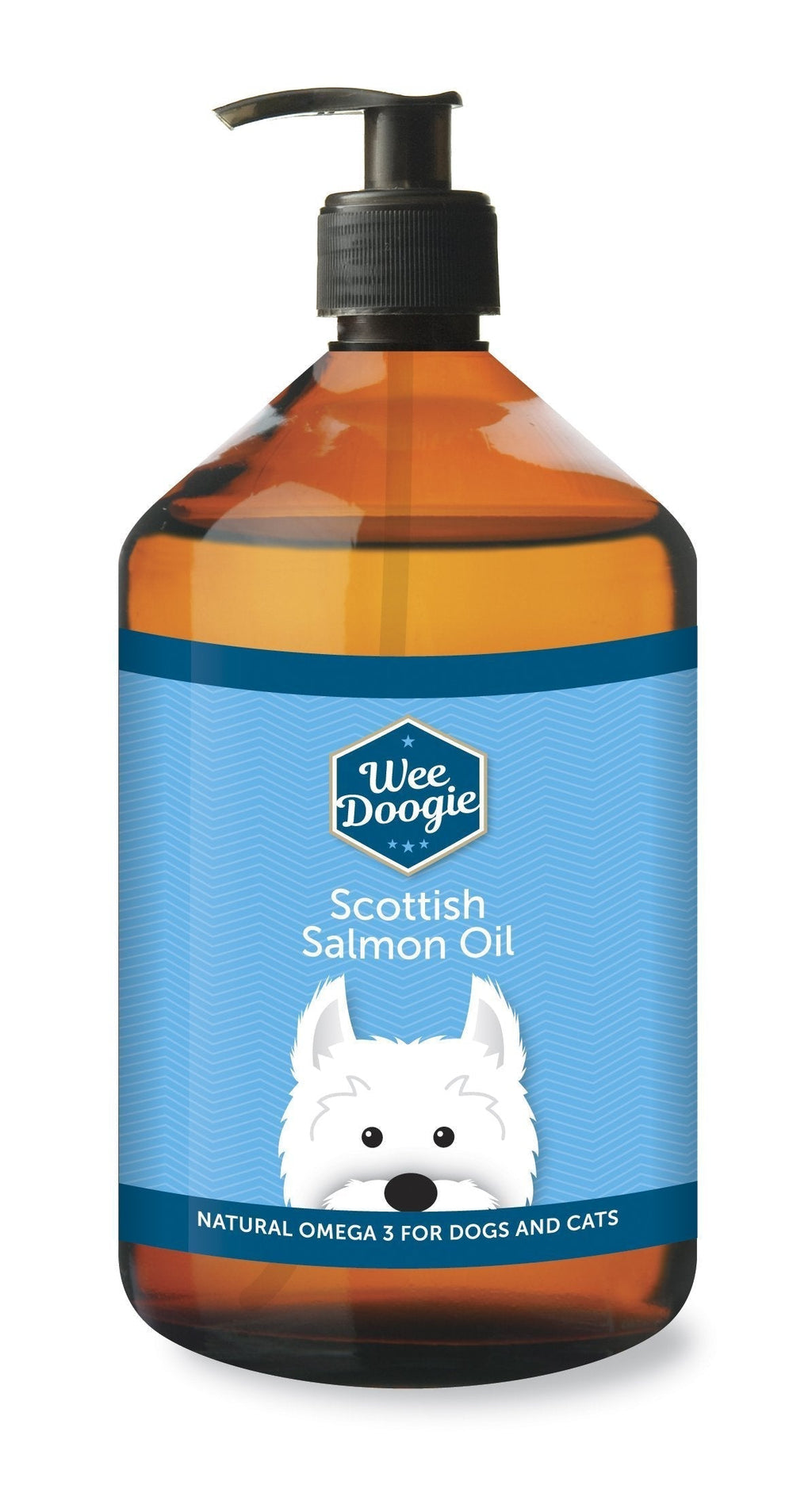 Wee Doogie PUREST SCOTTISH SALMON OIL for Dogs, Cats, Horses, Pets 1lt 1000ml | 100% Pure Natural Food Grade Supplement | Omega 3, 6, 9 for Skin, Coat, Itchy Dog, Hip Joint, Heart, Brain Health | UK 1 l (Pack of 1) - PawsPlanet Australia