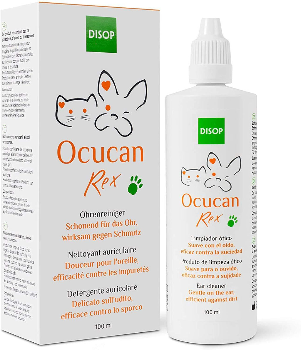 Ocucan Rex Ear Cleaner for Dogs and Cats. Removes Wax and Debris from The Ear Canal - 3.38 Fl Oz - PawsPlanet Australia