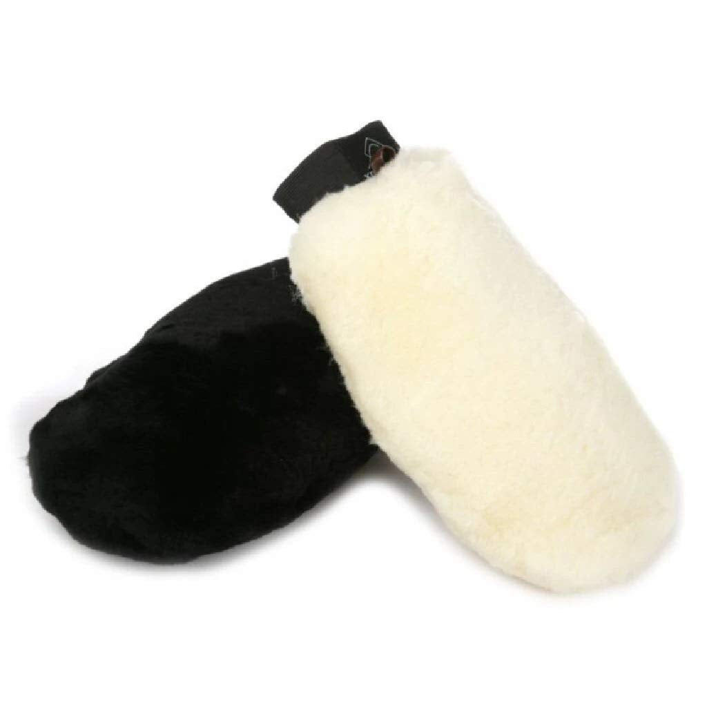 LeMieux Lambskin Wash Mitts One Size Black - PawsPlanet Australia