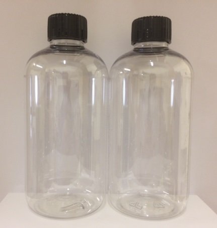 Aromabar 2 X 250ML Clear PET Plastic Bottles with Black Lids - PawsPlanet Australia