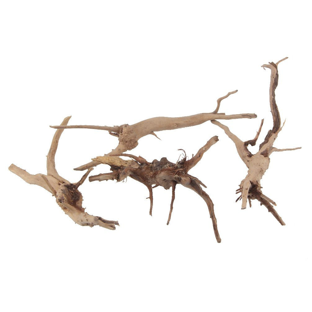 emours Natural Driftwood Vine Branches Reptiles Aquarium Decoration Assorted Sizes,Small,4 Pieces - PawsPlanet Australia