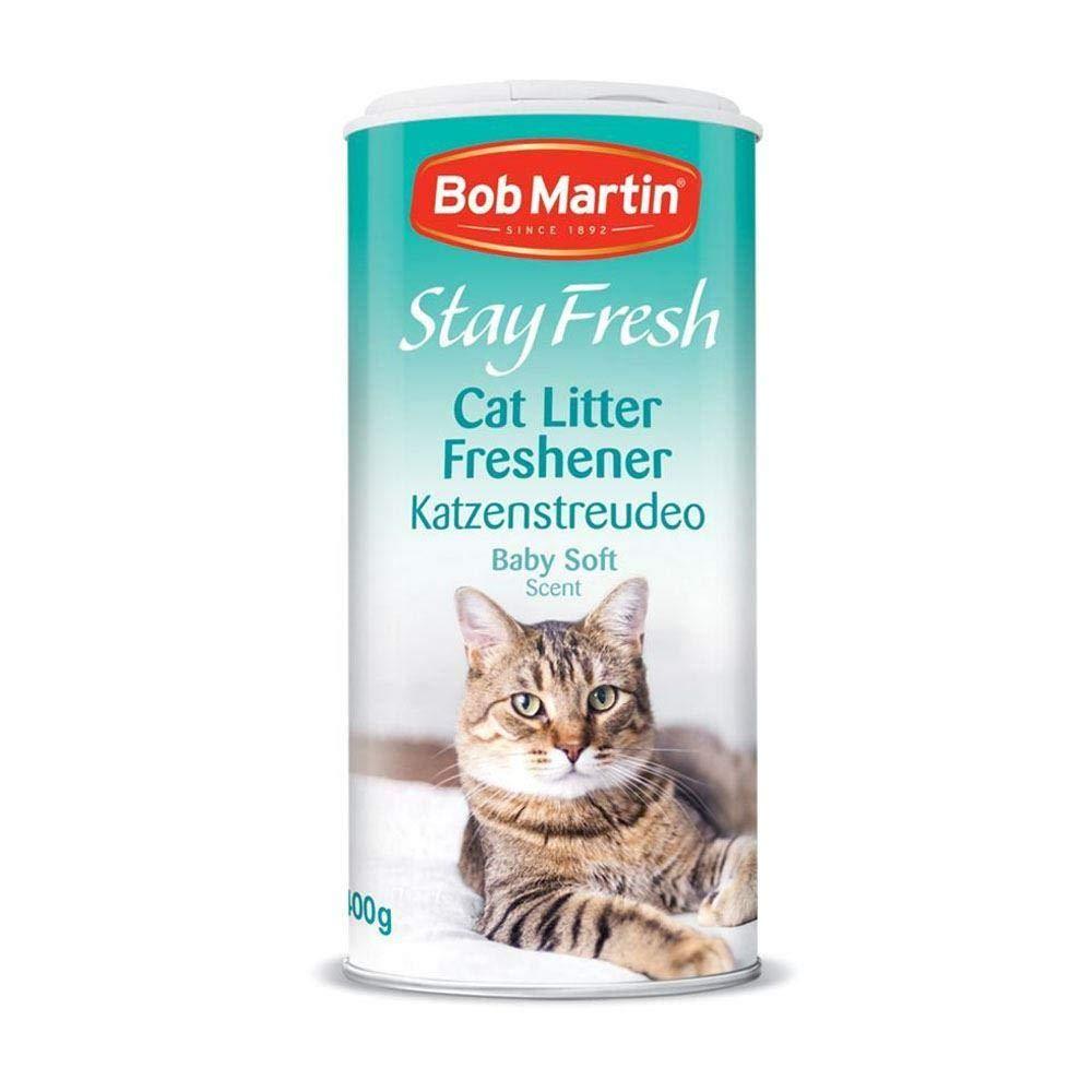 4 x Bob Martin Stay Fresh Cat Litter Freshener Baby Soft Powder Scent 400g - PawsPlanet Australia