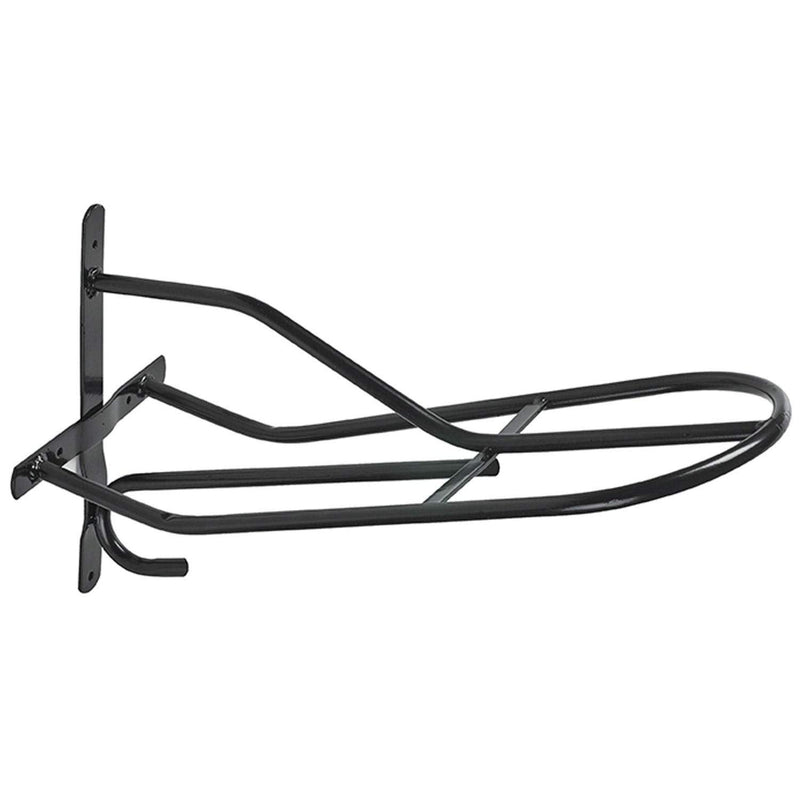Perry Equestrian No.524 Wall Mounted Standard Saddle Rack, Black - PawsPlanet Australia