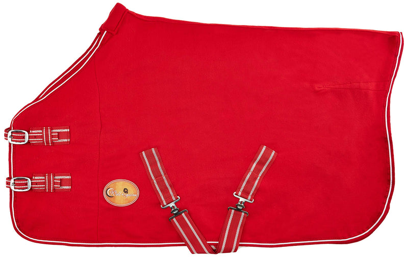 Cwell Equine NEW HORSE COB PONY SHETLAND MINI RED SHOW TRAVEL FLEECE RUG 3'6"-6'9" stable cooler choice of Sizes (3'6") 3'6" - PawsPlanet Australia