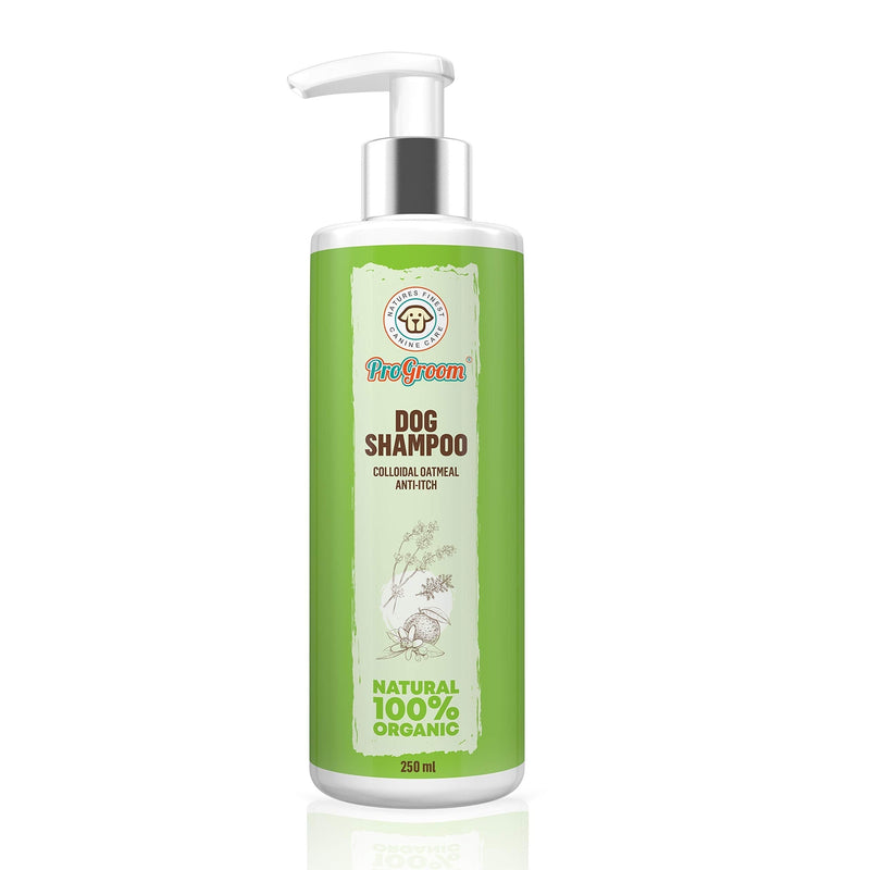 ProGroom Oatmeal Dog Shampoo - Vegan, Organic, Natural Puppy Shampoo - Sensitive Deshedding Shampoo for Dry Itchy Skin - PawsPlanet Australia