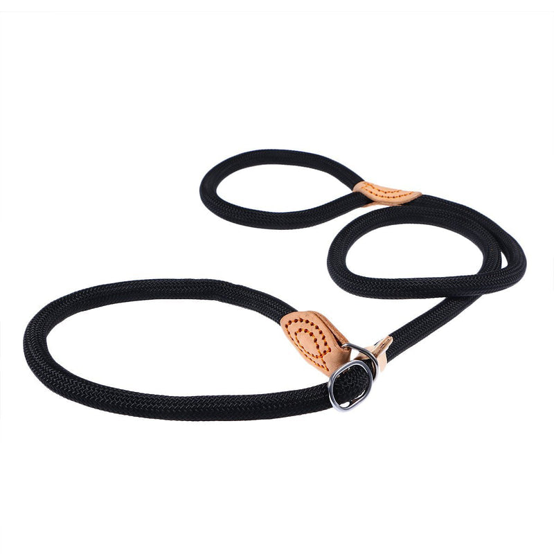 UEETEK 1.4CM Dog Slip Training Leash Collar Lead Nylon for Pets Training (Black) - PawsPlanet Australia