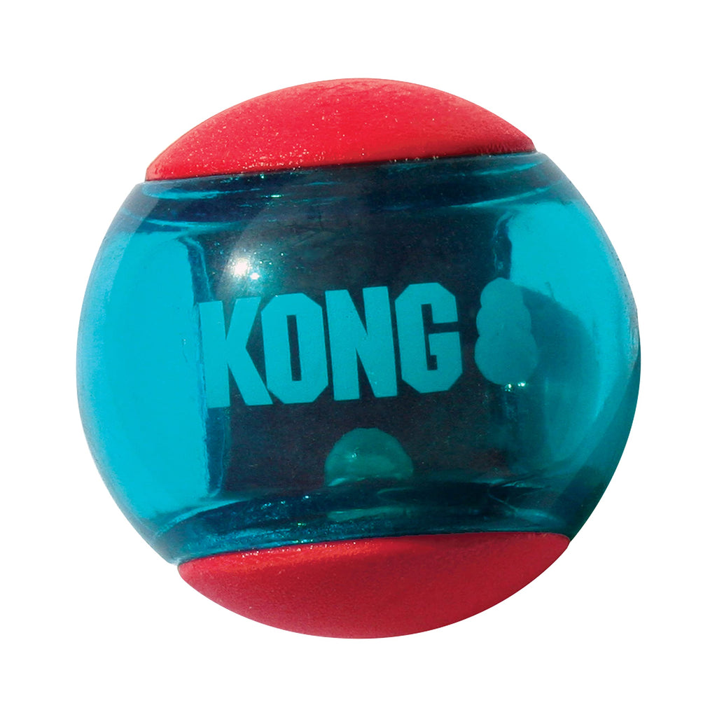 KONG - Squeezz Action Ball Red - Multi Textured Squeaker Interactive Fetch Toy - For Medium Dogs - PawsPlanet Australia