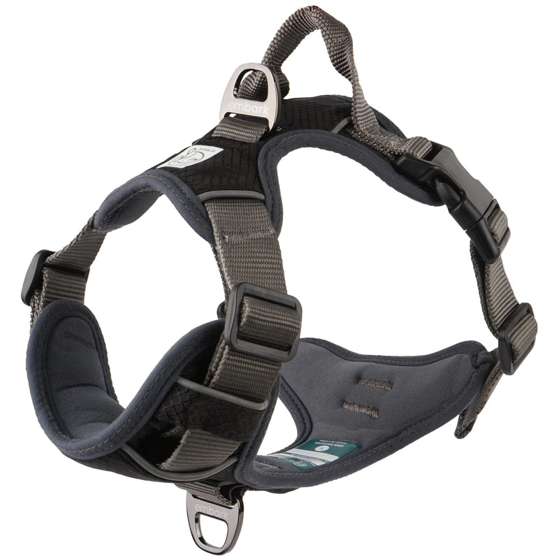 Embark Pets Adventure Dog Harness, Easy On and Off with Front and Back Lead Attachments & Control Handle - No Pull Training, Size Adjustable and No Choke (Small Black) Small - PawsPlanet Australia