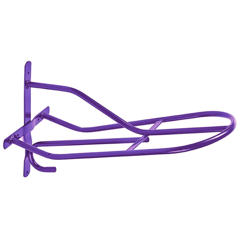 Perry Equestrian No.524 Wall Mounted Standard Saddle Rack, Purple - PawsPlanet Australia