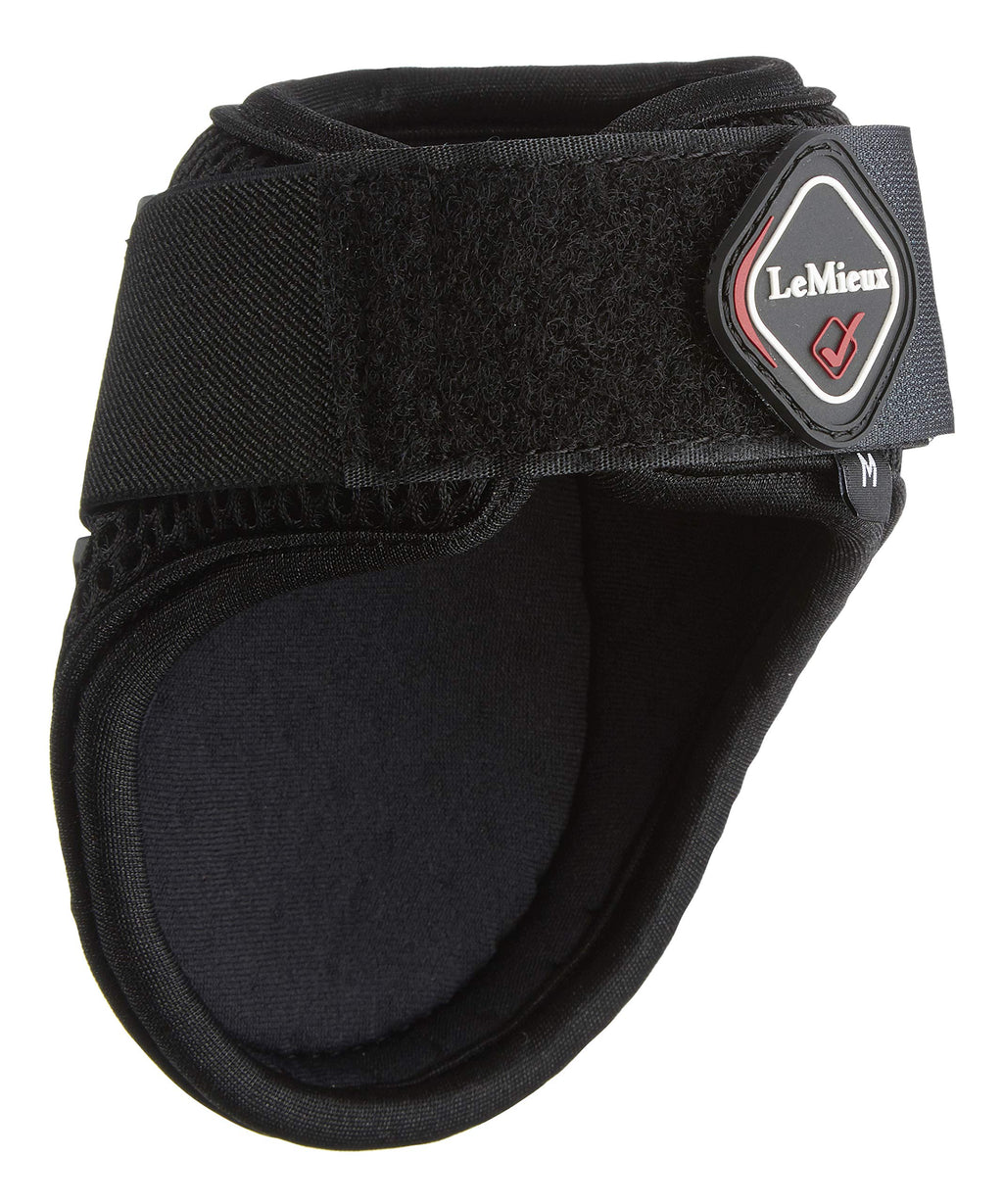 LeMieux Derby Projump Fetlock Horse Boots with Close Fitting Vented TPU Shell, Inner Lining & Cut Away Design - M Black - PawsPlanet Australia