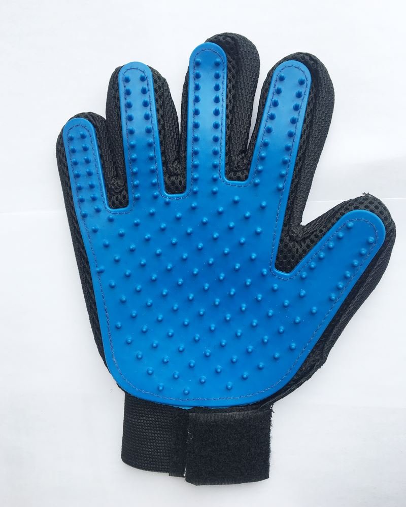 Vinsani® Blue Pet Grooming Glove Brush Massager, Pet Hair Remover Mitt Deshedding Glove - Perfect for Dogs & Cats with Long & Short Fur - PawsPlanet Australia