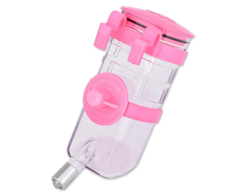 ds. distinctive style Rabbit Water Bottle No Drip 350ml/12oz Dog Crate Water Dispenser Hanging Pet Cage Water Bottles for Puppies Bunny Guinea Pigs - Pink - PawsPlanet Australia