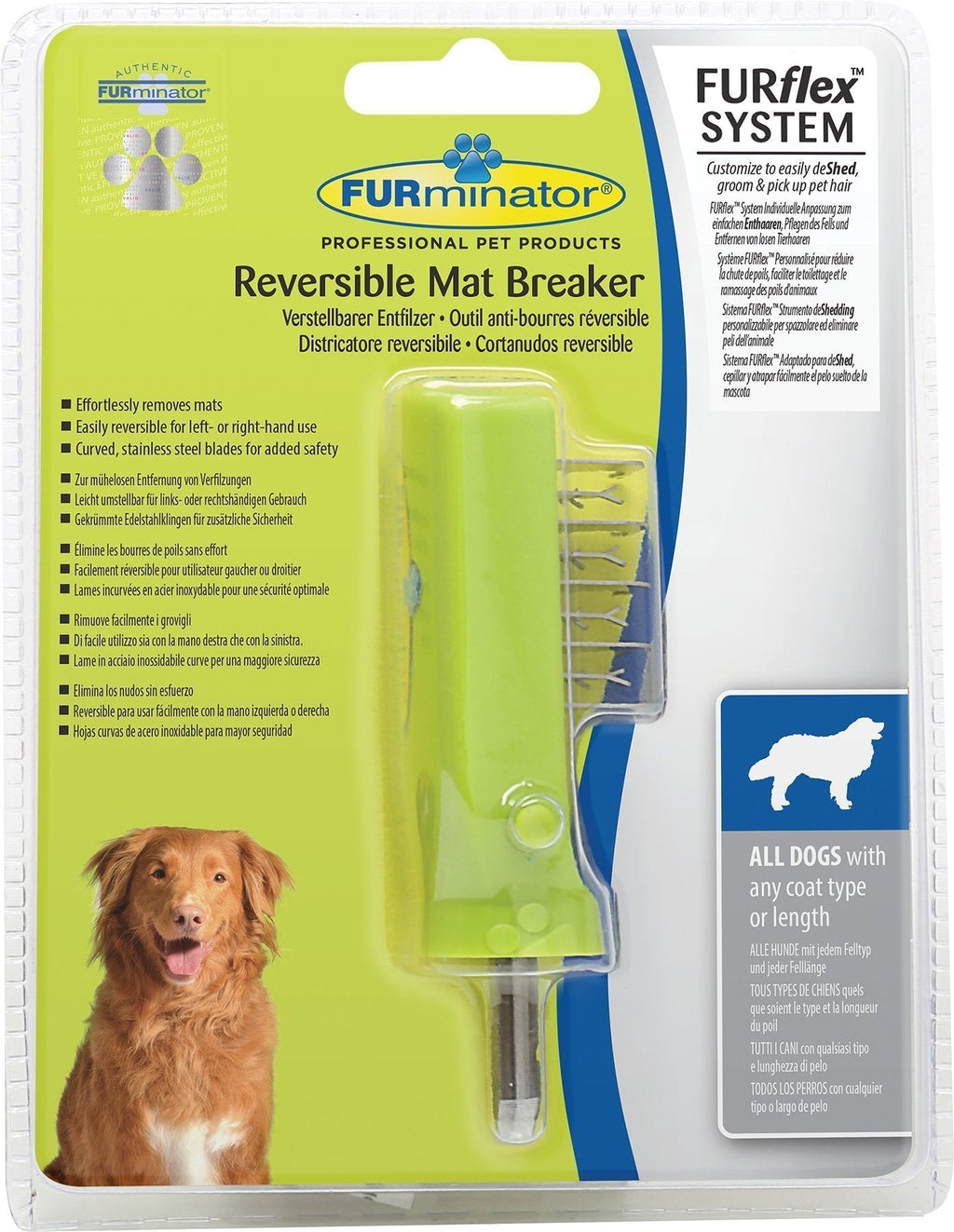 FURminator FURflex Reversible with Any Coat Dematting Comb Breaker for Dogs - PawsPlanet Australia