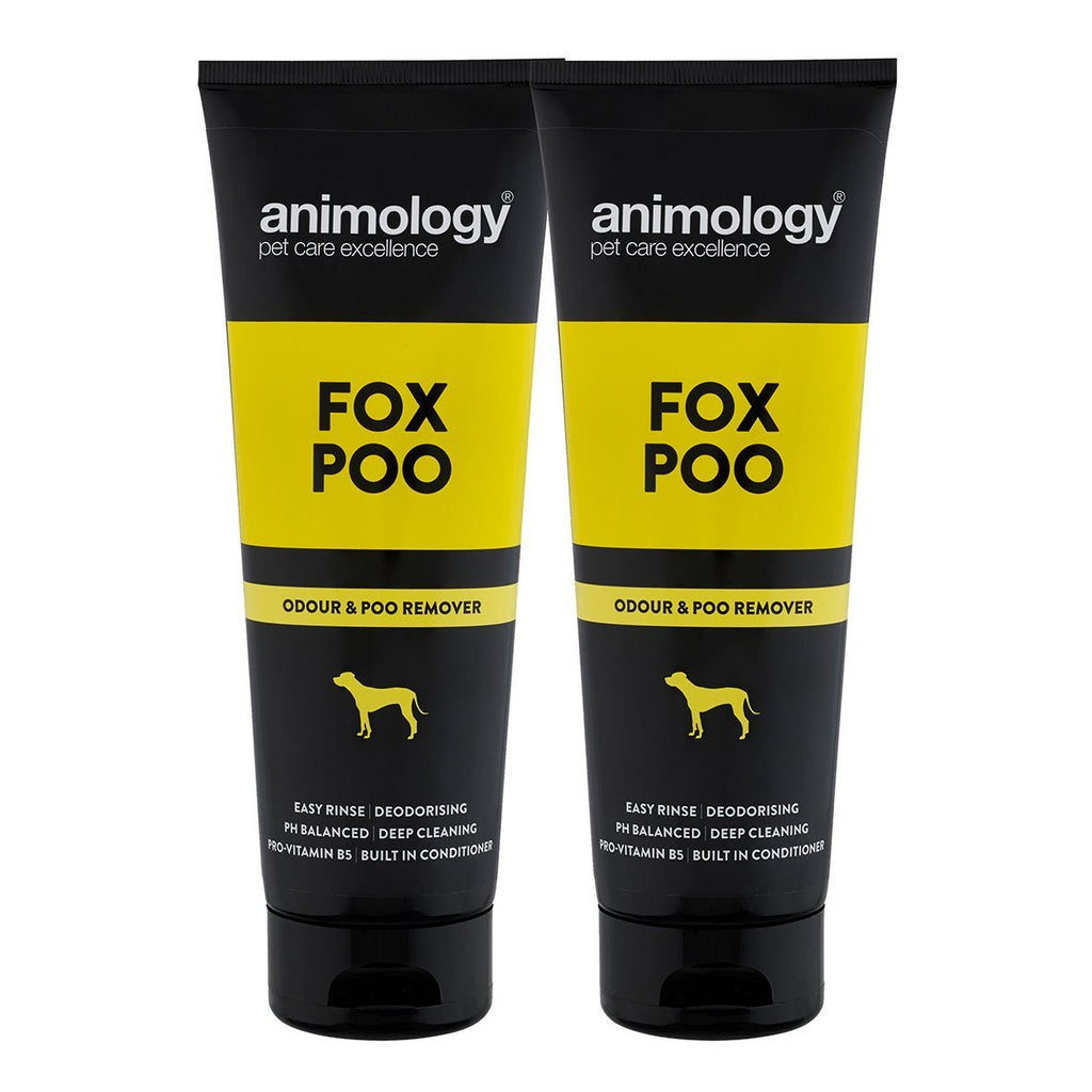 Animology Fox Poo Deodorising Dog Shampoo, Twin Pack, 250ml - PawsPlanet Australia