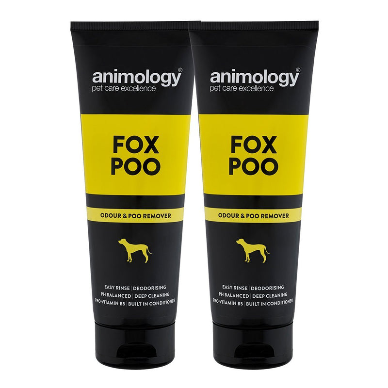 Animology Fox Poo Deodorising Dog Shampoo, Twin Pack, 250ml - PawsPlanet Australia