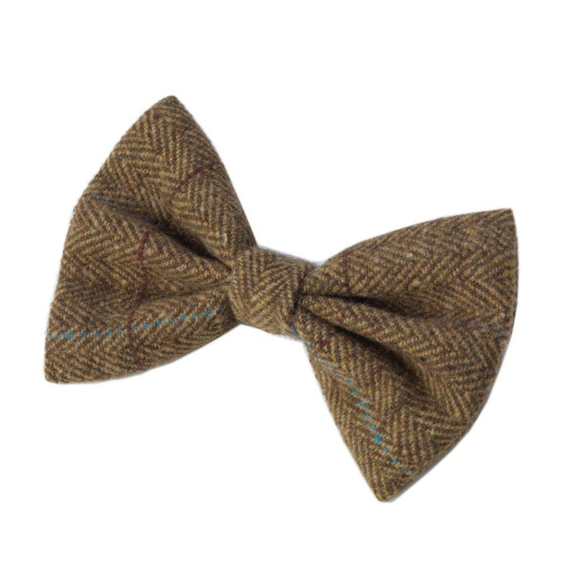 House of Paws Brown Tweed Bow Tie - PawsPlanet Australia