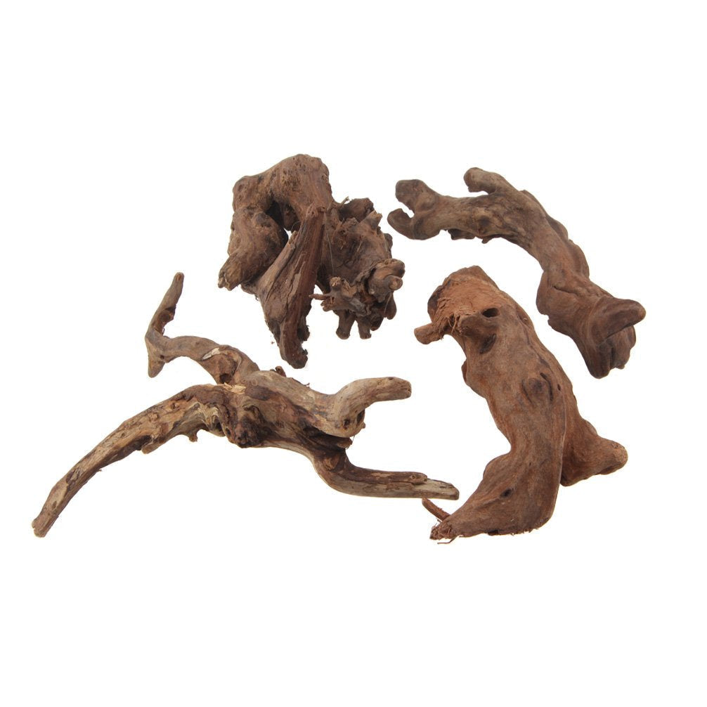 emours Natural Driftwood Branches Reptiles Aquarium Decoration Assorted Size,Small,4 Pieces - PawsPlanet Australia