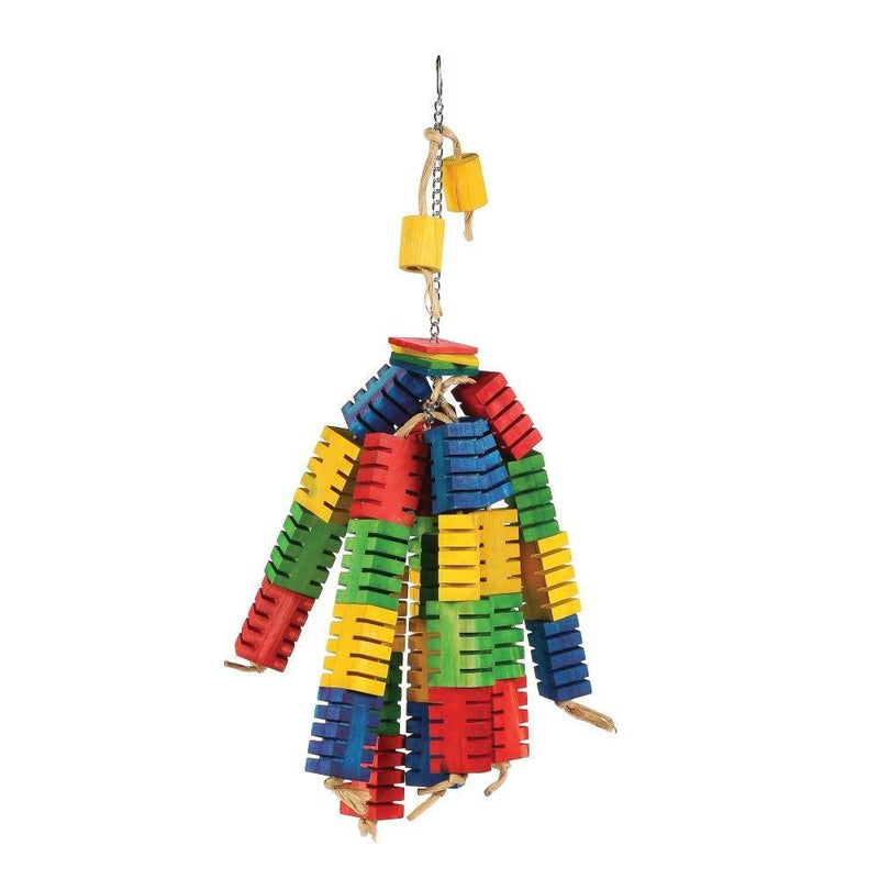 The Bird House Groovy Colour Blocks Bird Toy, Large - PawsPlanet Australia