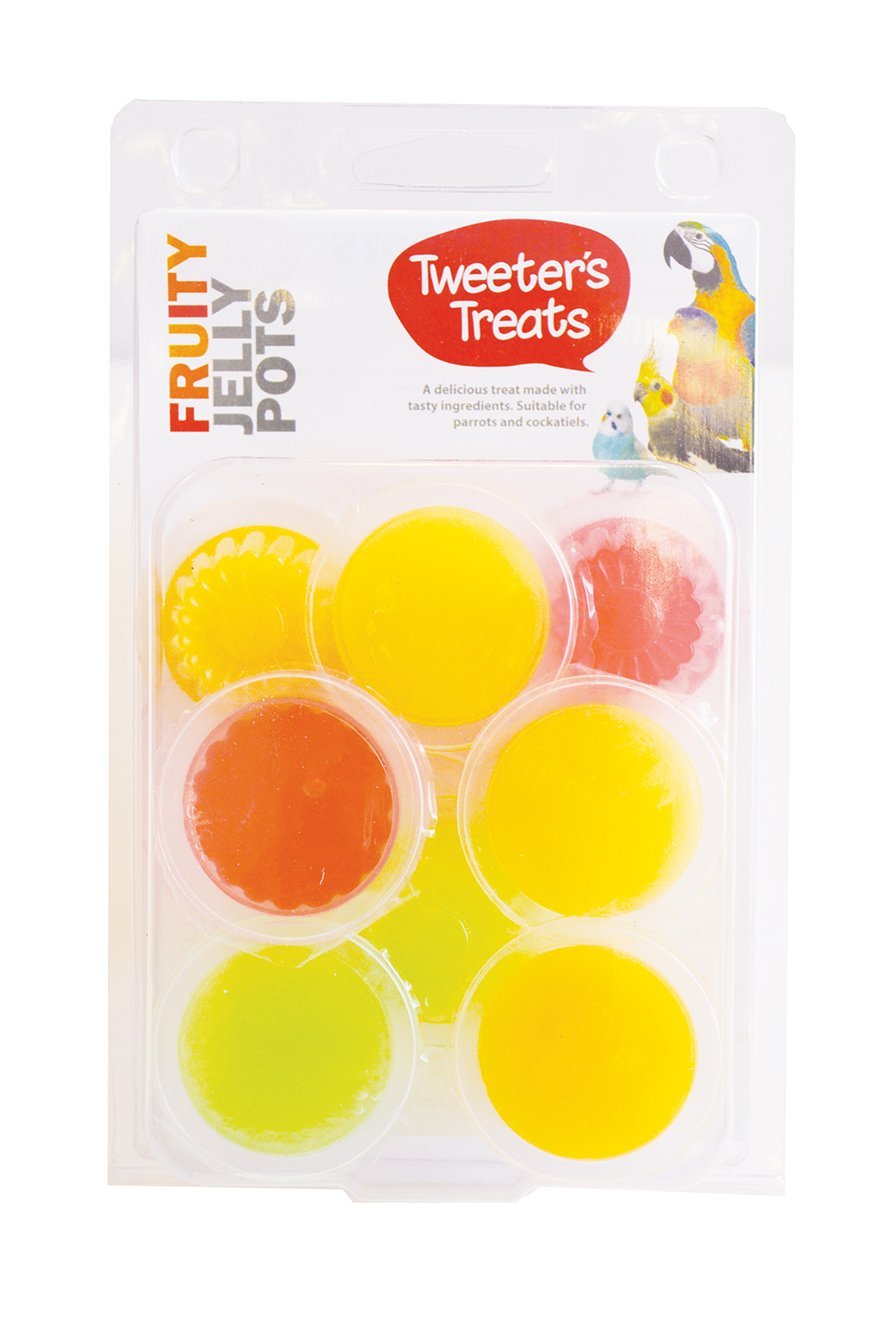 Komodo Tweeter's Treats Jelly Pots Fruity Flavours 8pc - PawsPlanet Australia