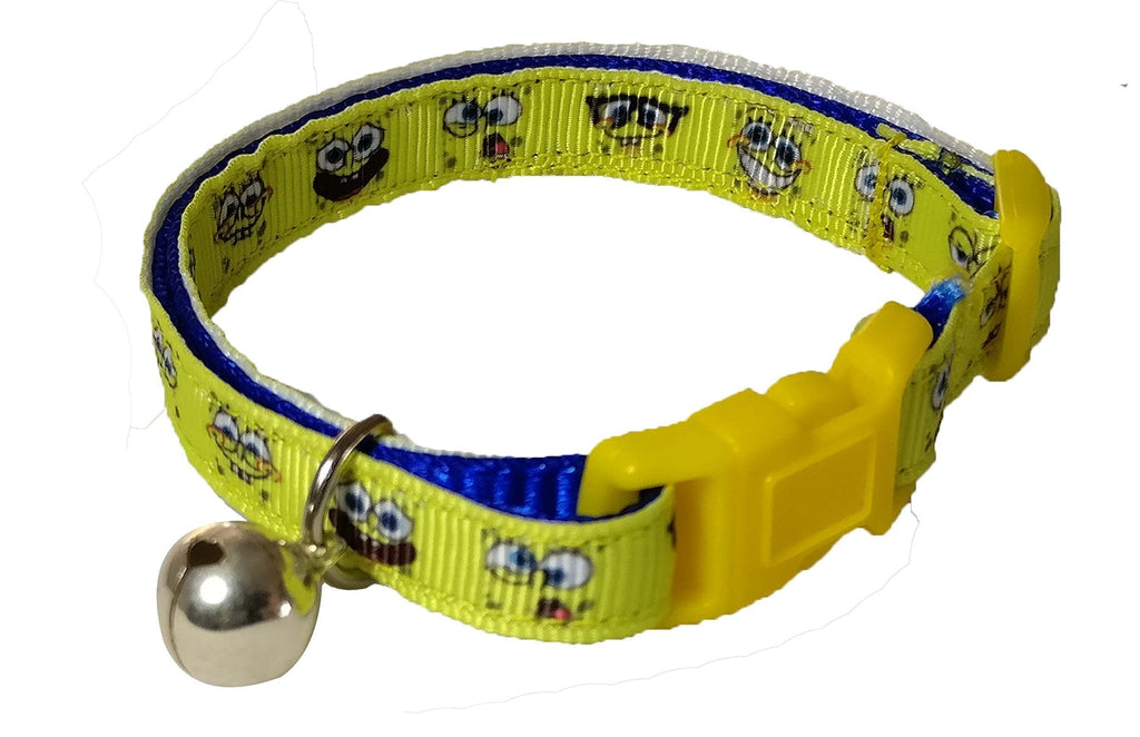 Spoilt Rotten Pets Yellow Bob Cat Collar With Bell & Safety Buckle - PawsPlanet Australia