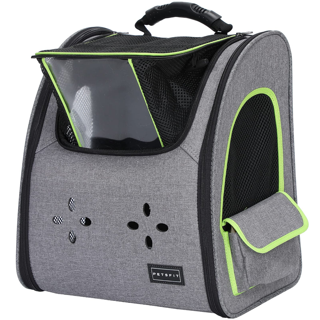 Petsfit Dog Backpack Portable Cat Carrier Backpack,Top Transparent Window Dog Carrier Backpack with Handle Carry for Small Dogs and Cats - PawsPlanet Australia