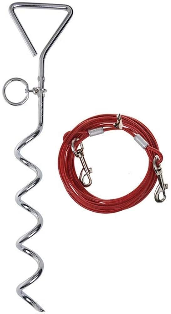 MSA DOG ANCHOR TIE DOWN STICK AND LEAD COMPLETE KIT - SAFELY SECURE YOUR DOG OR PET OUTSIDE AT HOME CAMPING OR CARAVAN - TOP QUALITY DOG ANCHOR - PawsPlanet Australia