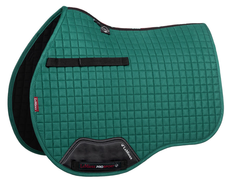 LeMieux Suede GP Square Saddle Pad - Horse Riding Dressage with Soft Bamboo Lining - Sweat Absorbing and Comfortable S/M Peacock - PawsPlanet Australia