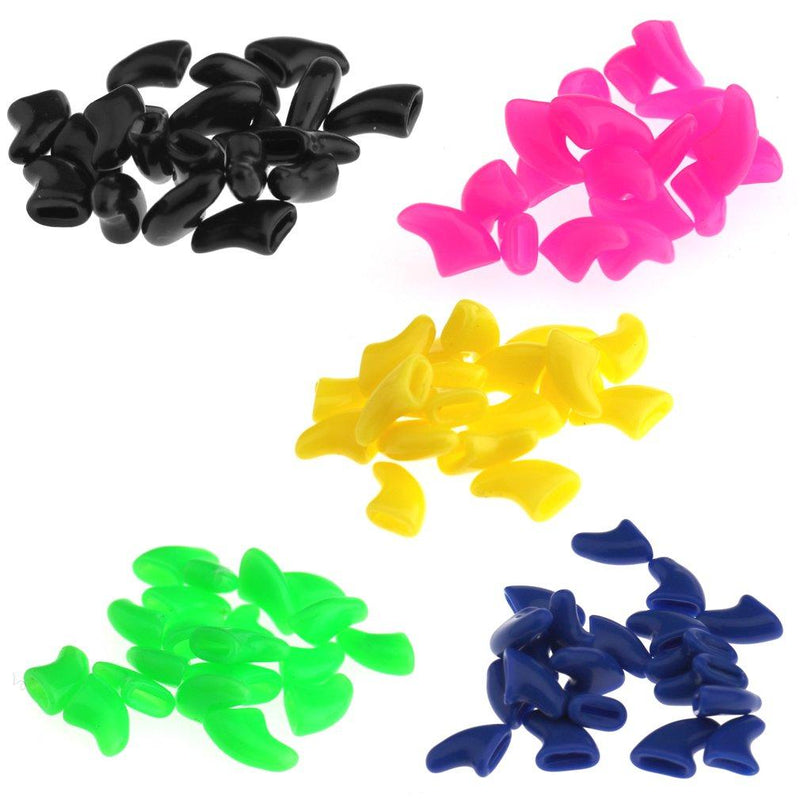 100x Protective Cute Soft Designer Cat Pet Nail Caps Claws Pet Sheath M - PawsPlanet Australia