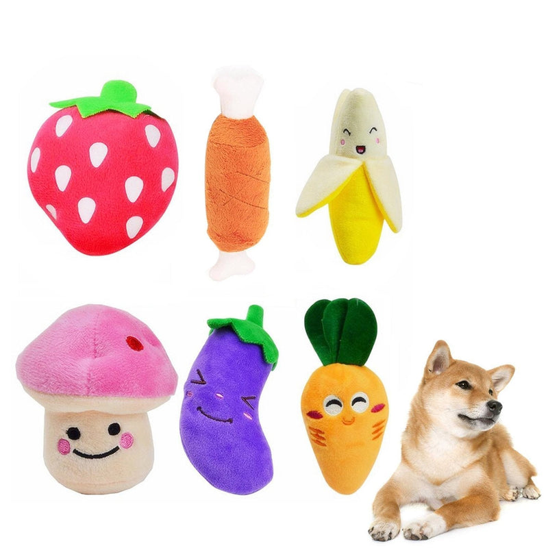 Emwel Small Dog Toys Squeaky Dog Toys Pets Squeaky Toy, 6 PCs Plush Puppy Toys for Small Medium Dogs Soft Squeaky Dog Toys - PawsPlanet Australia