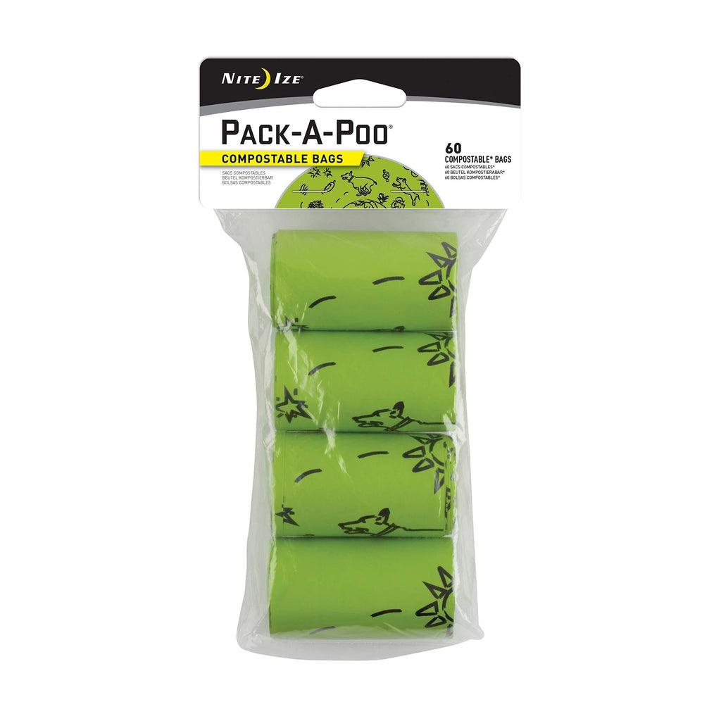 Nite Ize Pack-A-Poo Refill Bags (Pack of 4) - Green, N/A - PawsPlanet Australia