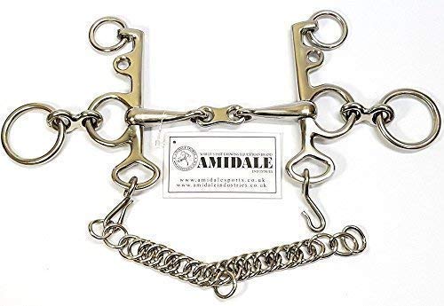 Amidale RUGBY PELHAM HORSE BIT FRENCH LINK STAINLESS STEEL BNWT (4.50) 4.50 - PawsPlanet Australia