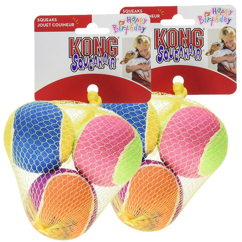 KONG Birthday Squeakair Balls | Medium (6 Balls) 6 Balls - PawsPlanet Australia