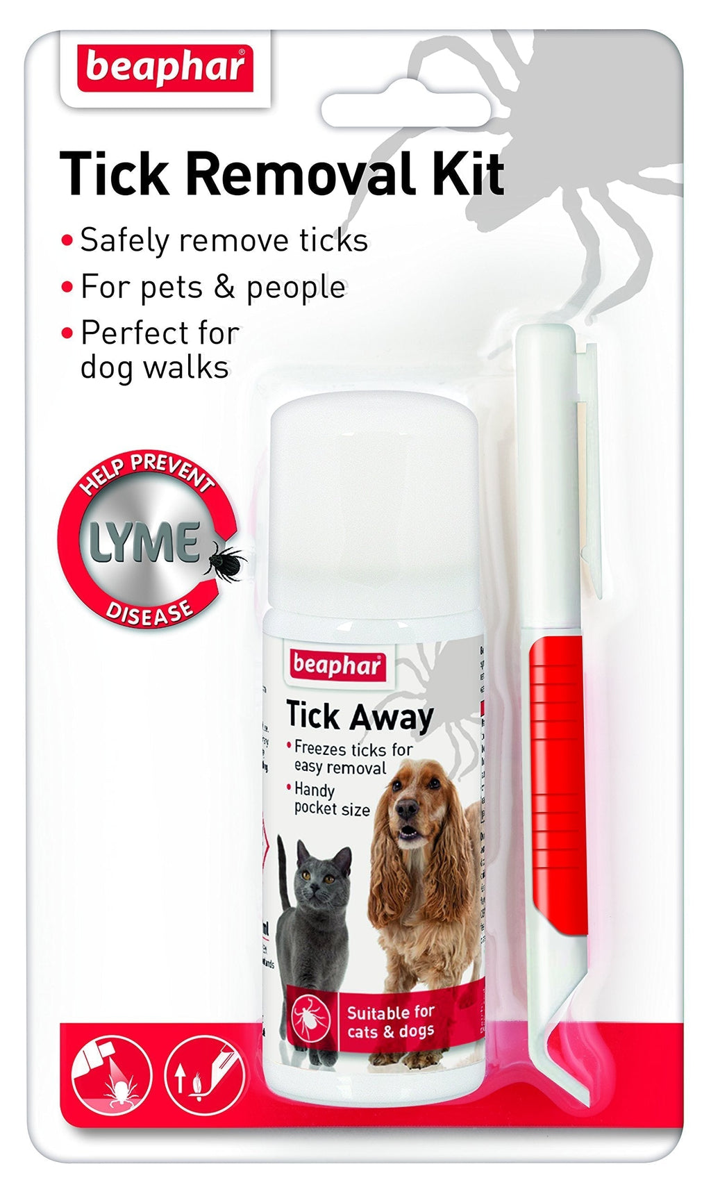 Beaphar Tick Removal Kit 1 white - PawsPlanet Australia