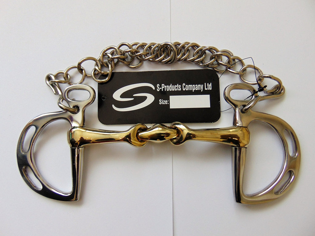 S-Products KIMBLEWICK TONGUE SAVER DOUBLE JOINTED LOZENGE SNAFFLE GERMAN SILVER HORSE BITS (5.0") 5.0" - PawsPlanet Australia