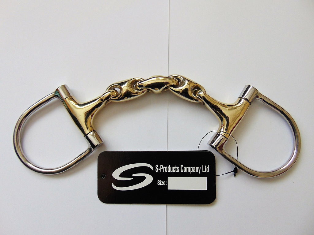 S-Products EQUESTRIAN D-RING WATERFORD LOZENGE HORSE SNAFFLE BIT (5.0") 5.0" - PawsPlanet Australia