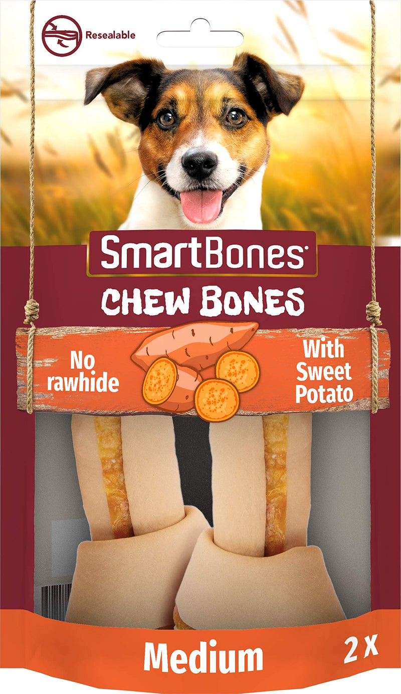 SmartBones Medium Sweet Potato Bones Rawhide-Free Chewy Treats for Dogs, Made With Vegetables - PawsPlanet Australia