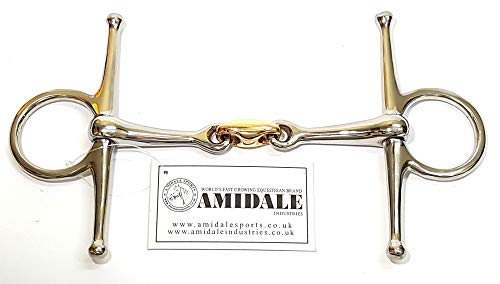 Amidale full cheek bit with Copper Lozenge Sweet Iron 4.50 - PawsPlanet Australia