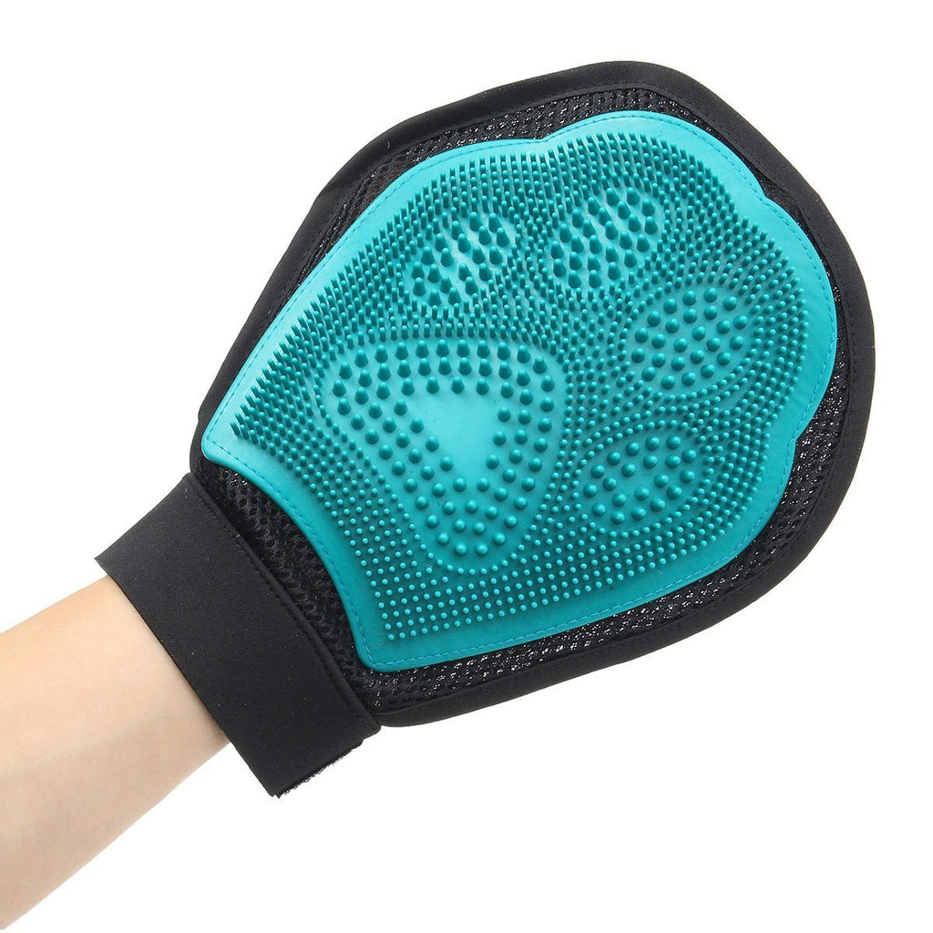 Kismaple Pet Grooming Massage Glove Brush, Gentle Deshedding Brush Glove Efficient Pet Hair Remover Mitts,Massage Tool for Pets -Long & Short Hair Dogs,Cats, Bunnies, Horses Glove Brush (Blue) - PawsPlanet Australia