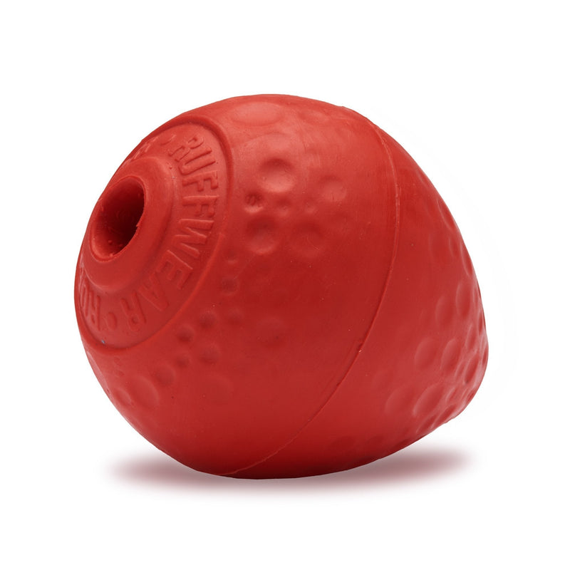 Ruffwear Chew-Resistant Rubber Dog Toy, Food & Treat Dispenser, One Size, Sockeye Red, Turnup, 60401-601 - PawsPlanet Australia