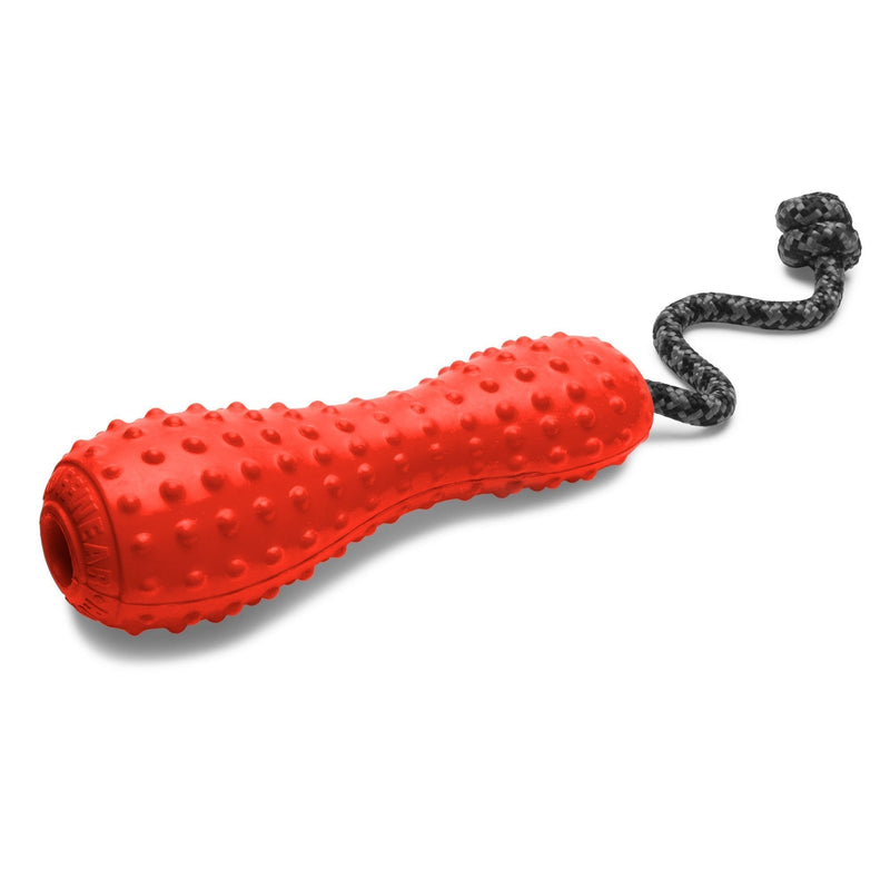 Ruffwear Chew-Resistant Rubber Dog Toy with Rope Handle, Size: Large, Sockeye Red, Gourdo, 60301-601L - PawsPlanet Australia